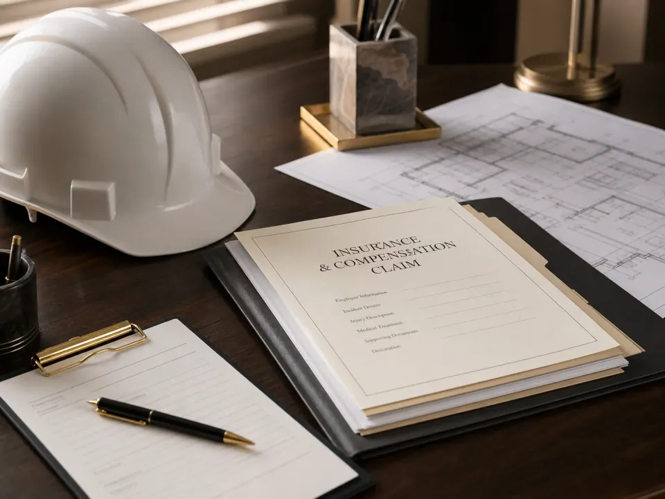 Safety helmet and workplace compensation file